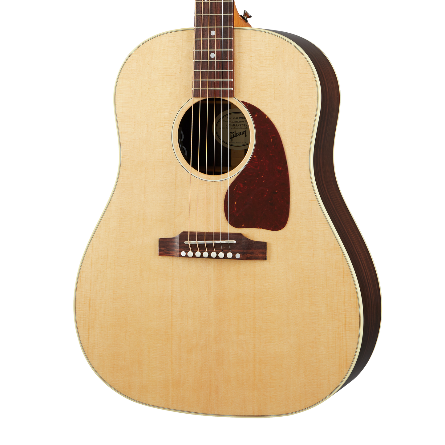 Gibson J-45 Studio Rosewood, Left-Handed, Antique Natural Acoustic Guitar Gibson