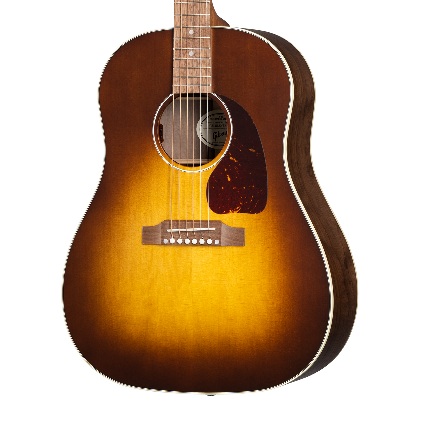Gibson J-45 Studio Walnut, Satin Walnut Burst Acoustic Guitar Gibson