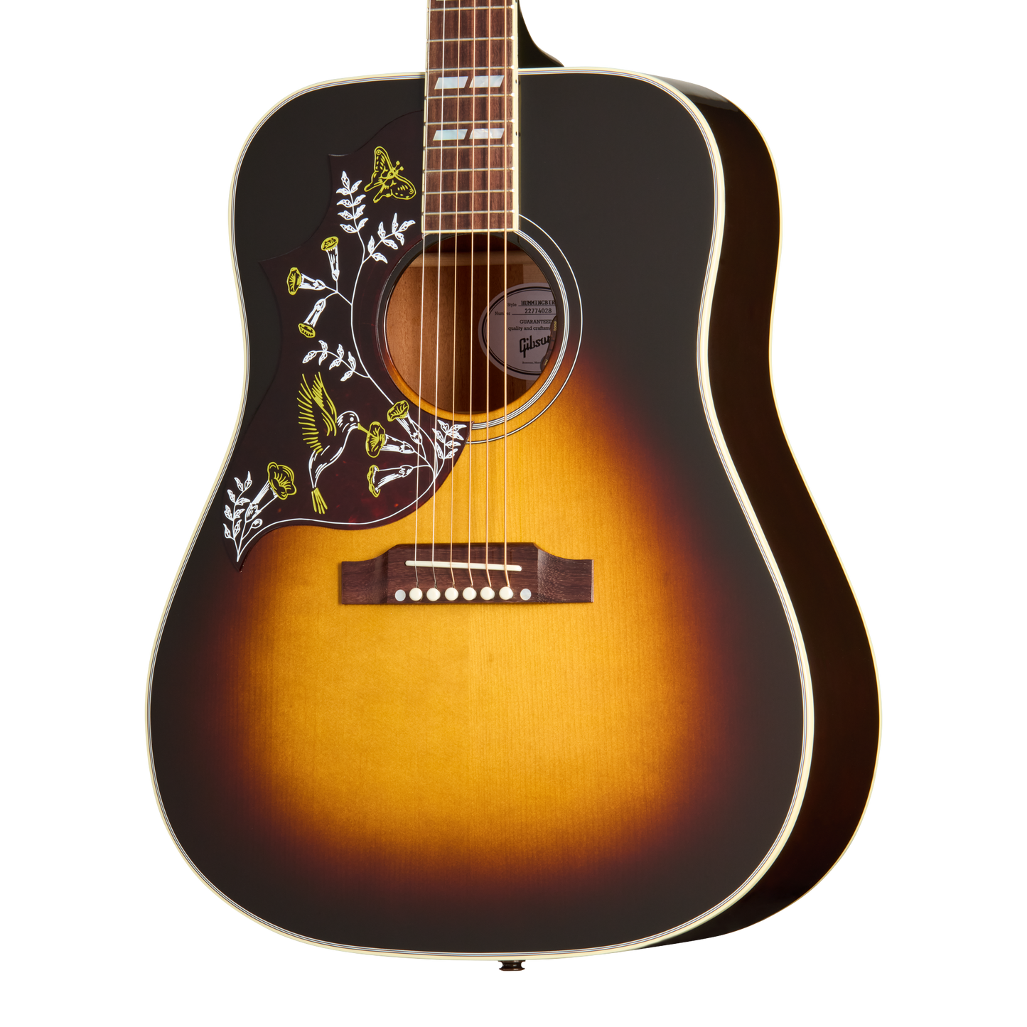 Gibson Hummingbird Standard, Left-Handed, Vintage Sunburst Acoustic Guitar Gibson