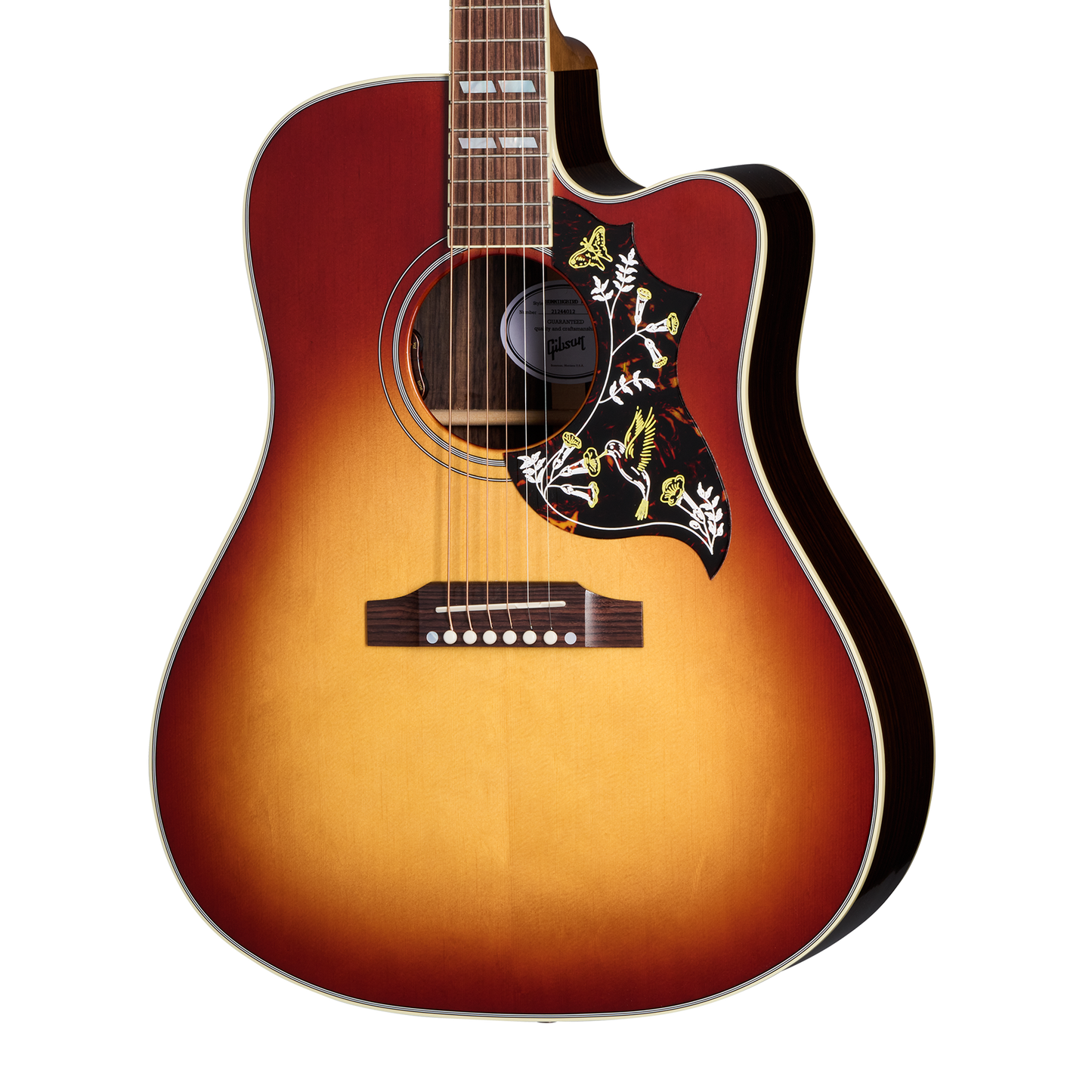Gibson Hummingbird Standard Rosewood EC, Rosewood Burst Acoustic Guitar Gibson