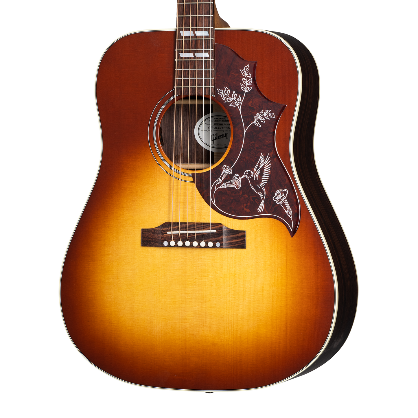 Gibson Hummingbird Studio Rosewood, Left-Handed, Satin Rosewood Burst Acoustic Guitar Gibson
