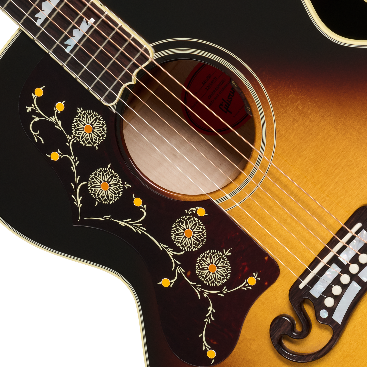 Gibson SJ-200 Original, Left-Handed, Vintage Sunburst Acoustic Guitar Gibson