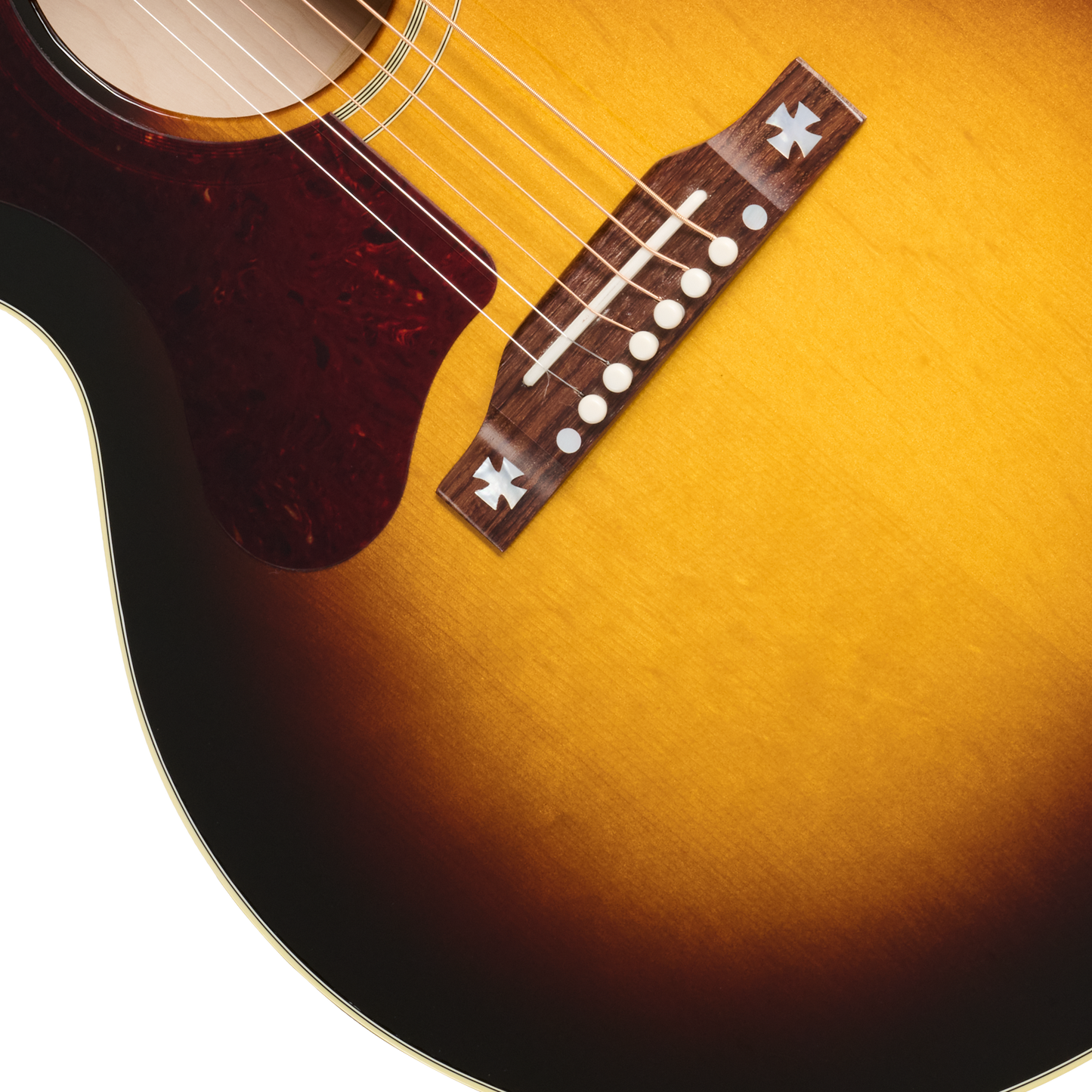 Gibson J-185 Original, Left-Handed, Vintage Sunburst Acoustic Guitar Gibson