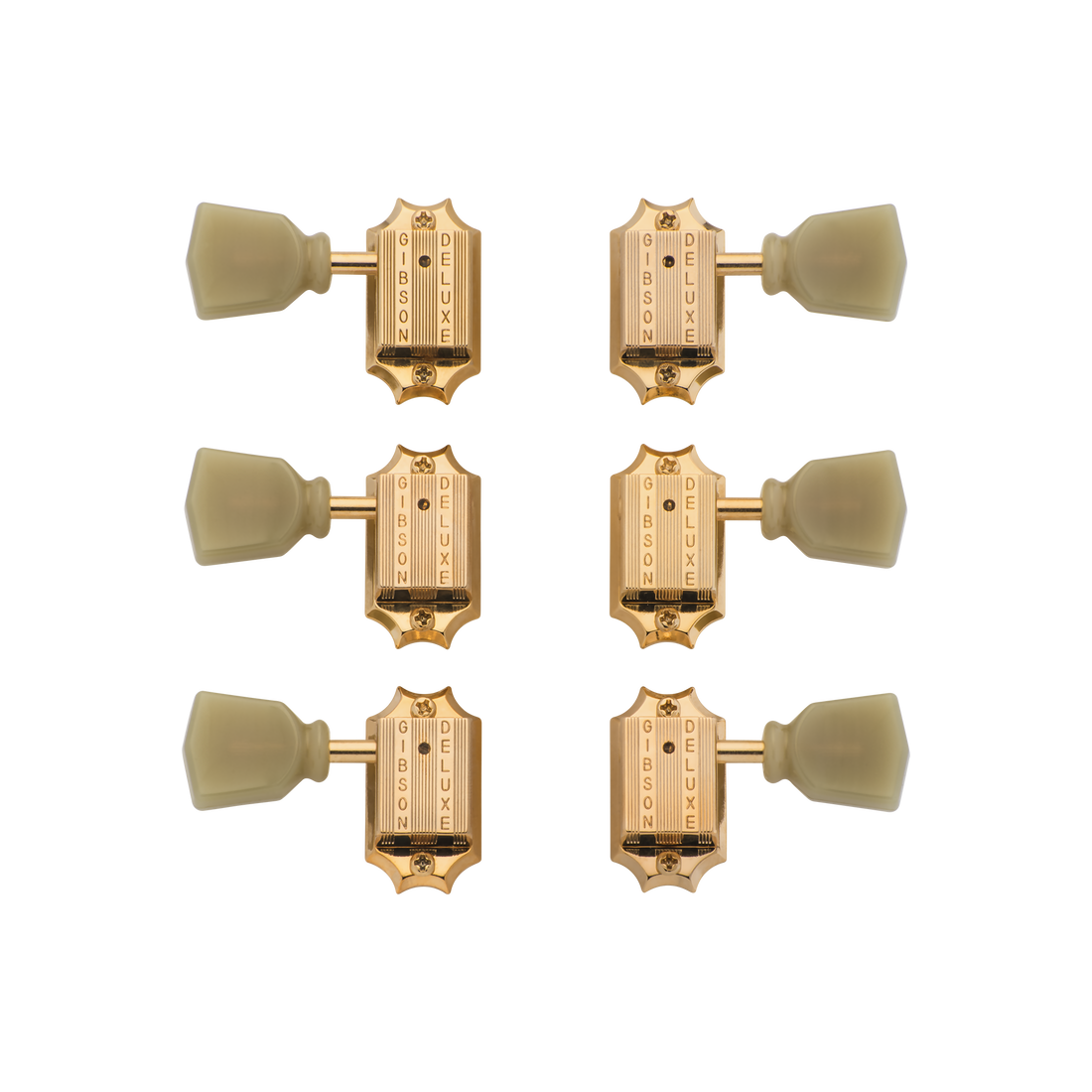 Gibson Deluxe Green Key Tuner Set, Vintage Gold Tuning Machine Gibson