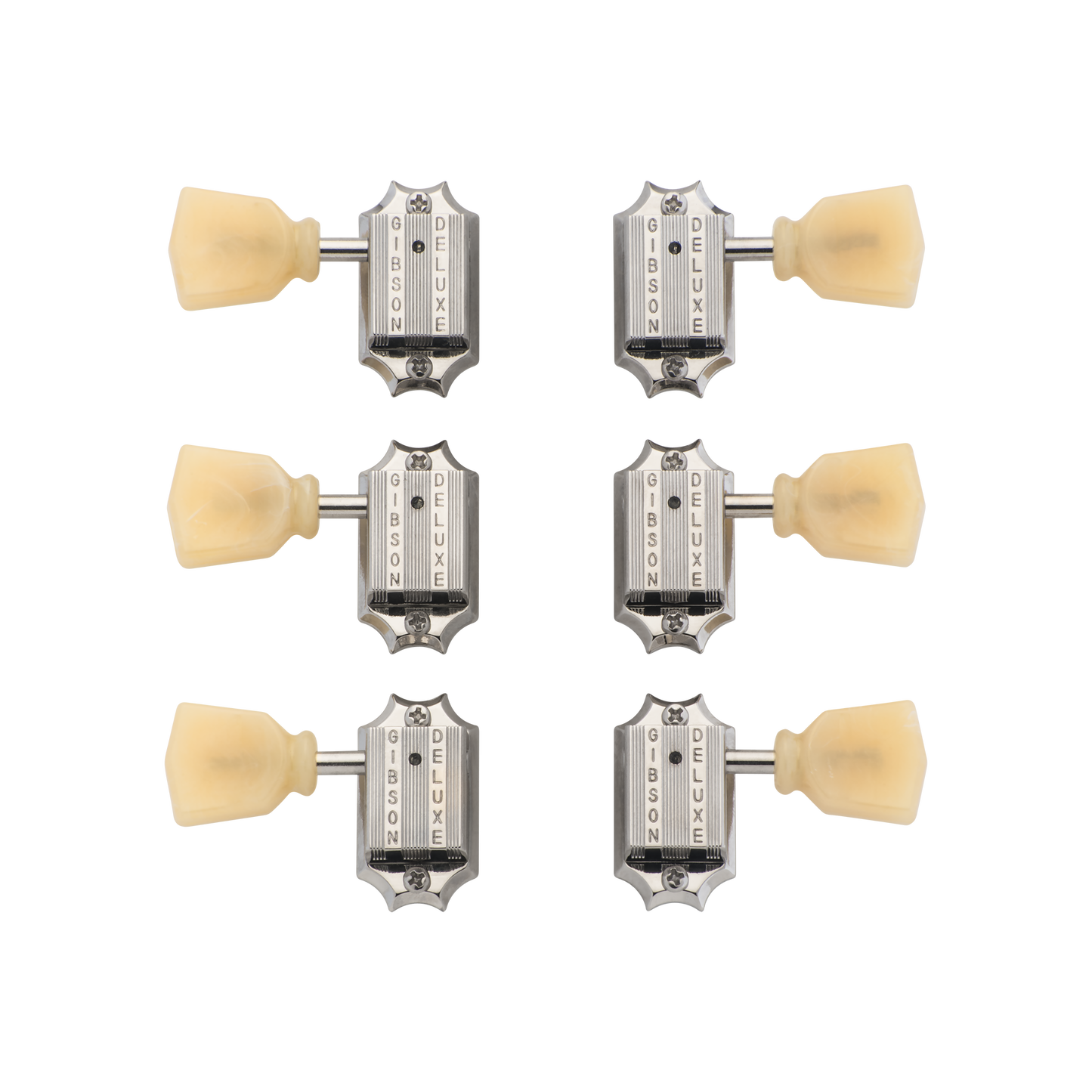 Gibson Vintage Nickel Machine Heads, Yellow Buttons Tuning Machine Gibson