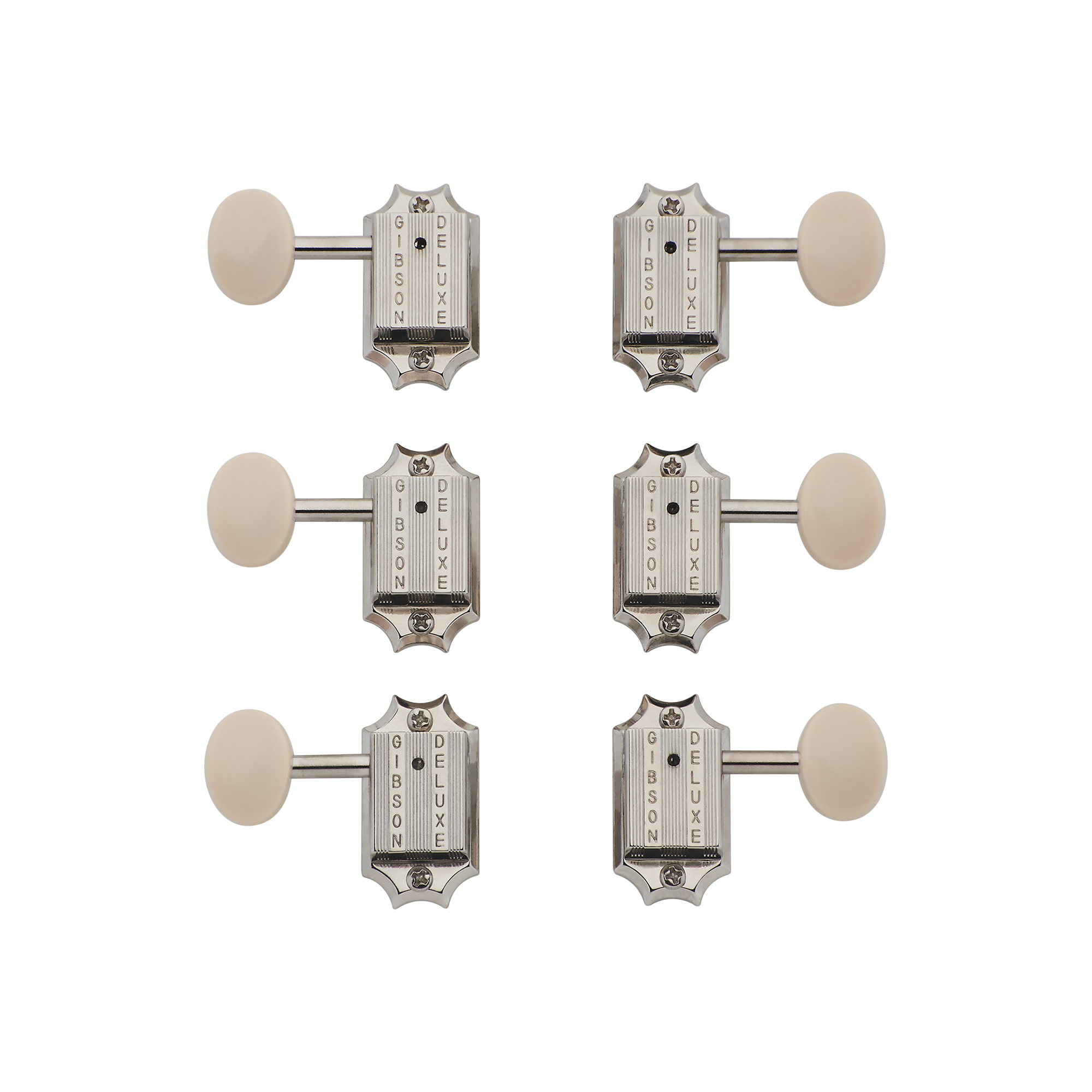 Gibson Deluxe White Button Tuner Set Gibson Deluxe White Button Tuner Set