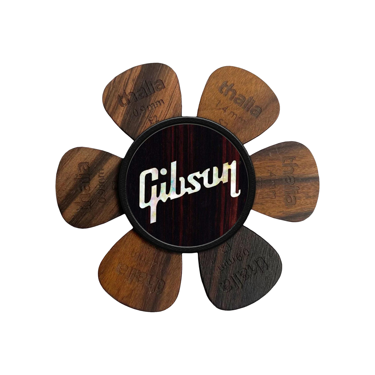 Gibson Pearl Logo Pick Puck, Ebony, Exclusive Pick Pucks Gibson