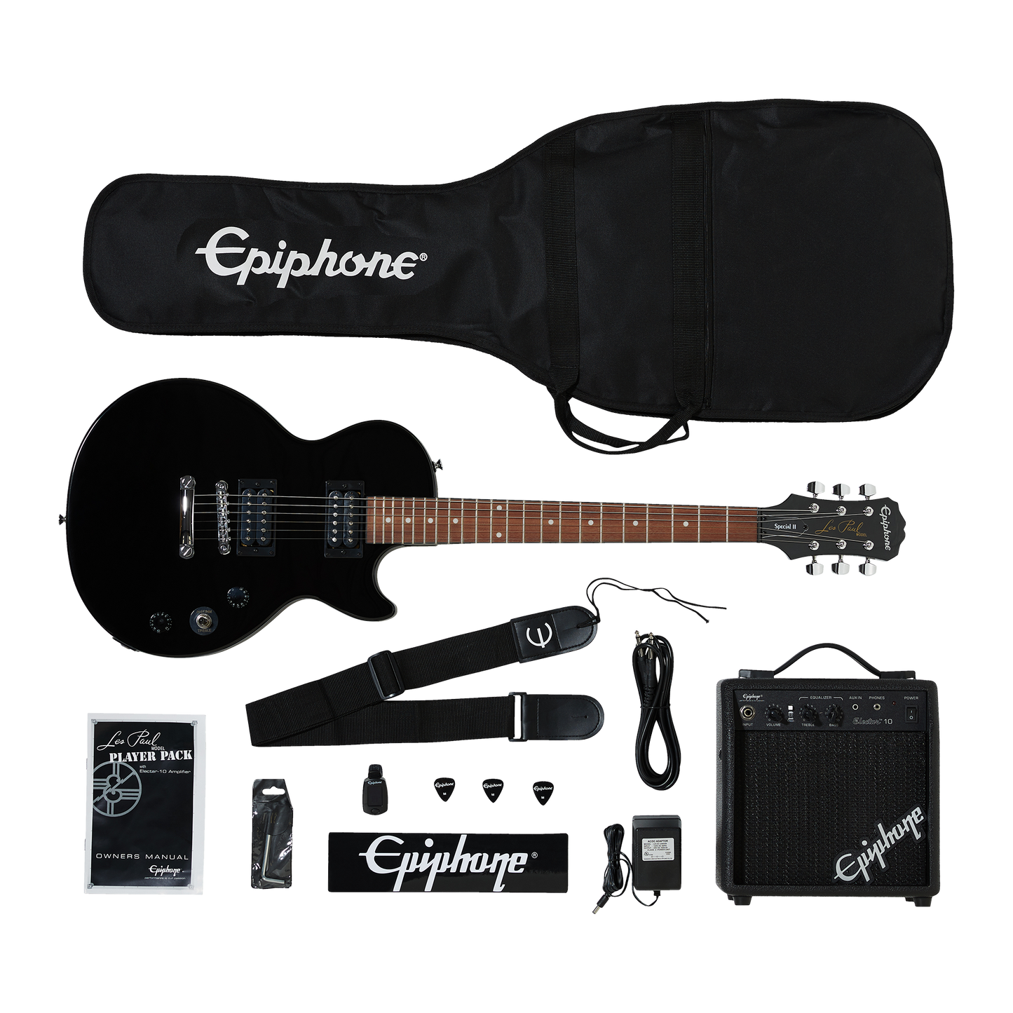 Epiphone Les Paul Player Pack 120V, Ebony Player Pack Epiphone