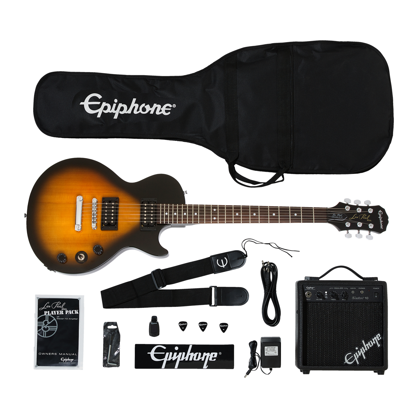Epiphone Les Paul Player Pack 120V, Vintage Sunburst Player Pack Epiphone