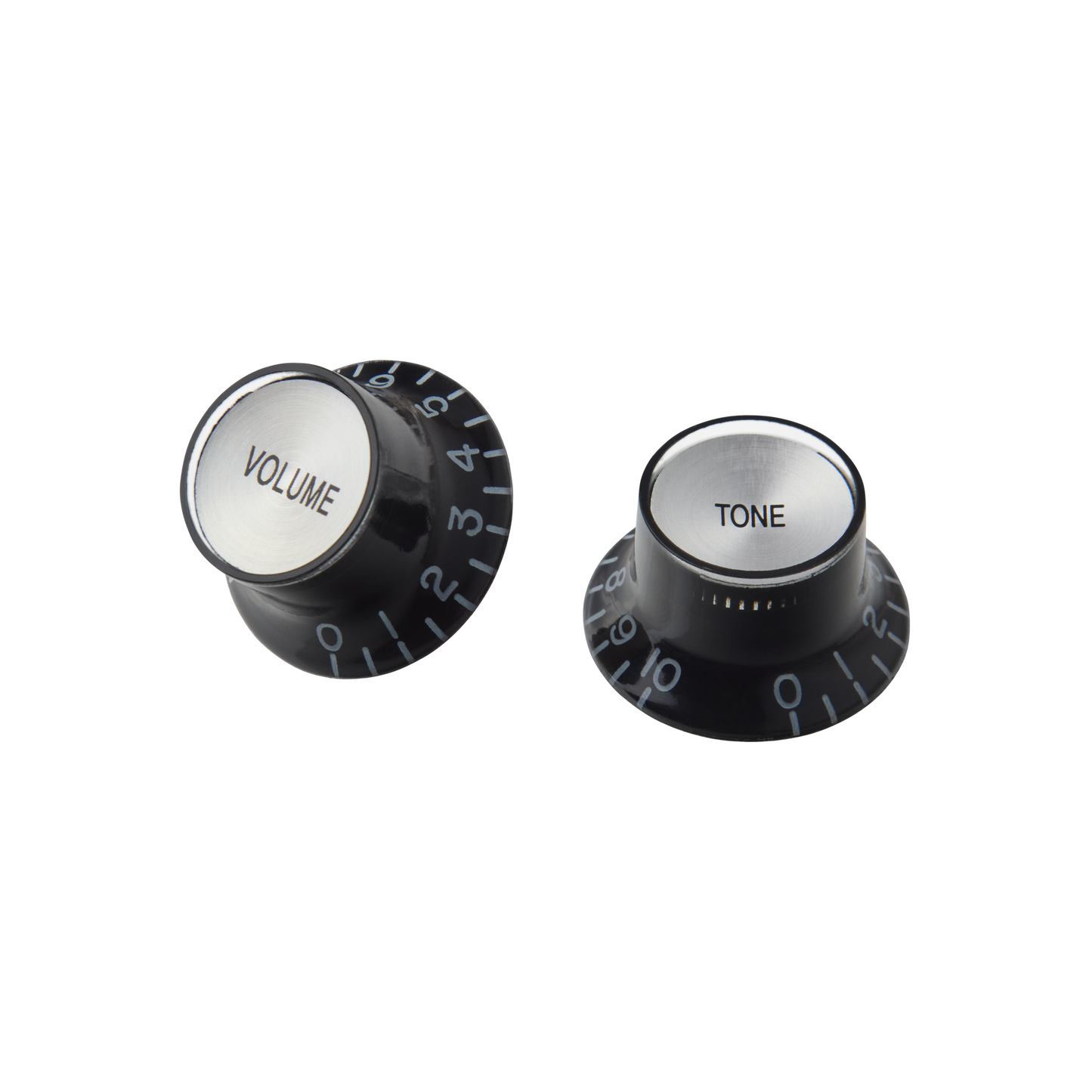 Gibson Top Hat Knobs, Black with Silver Inserts, 4 pack Knob Gibson