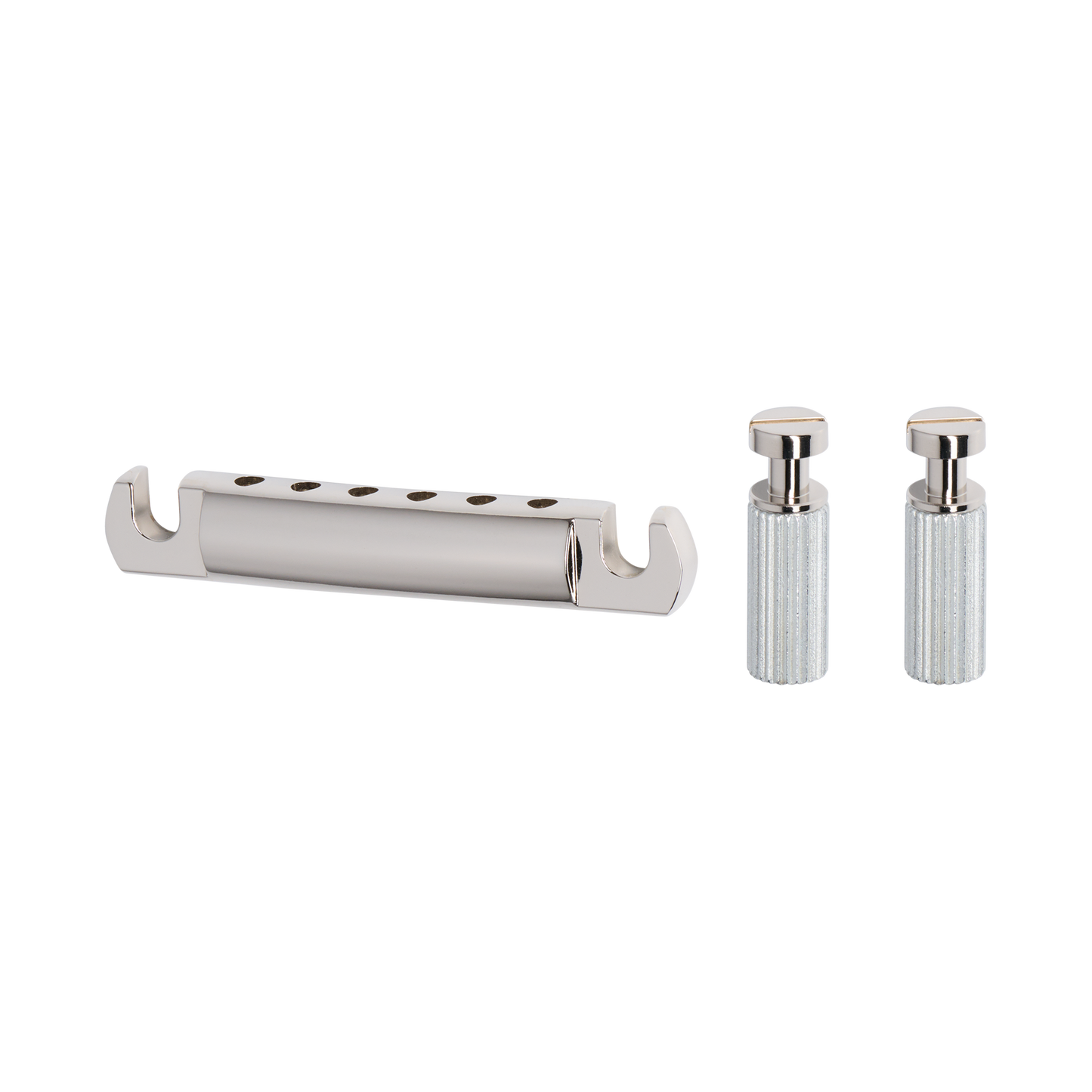 Gibson Historic Reissue Stop Bar Tailpiece With Studs & Inserts, Nickel, Exclusive Stop Bar Gibson