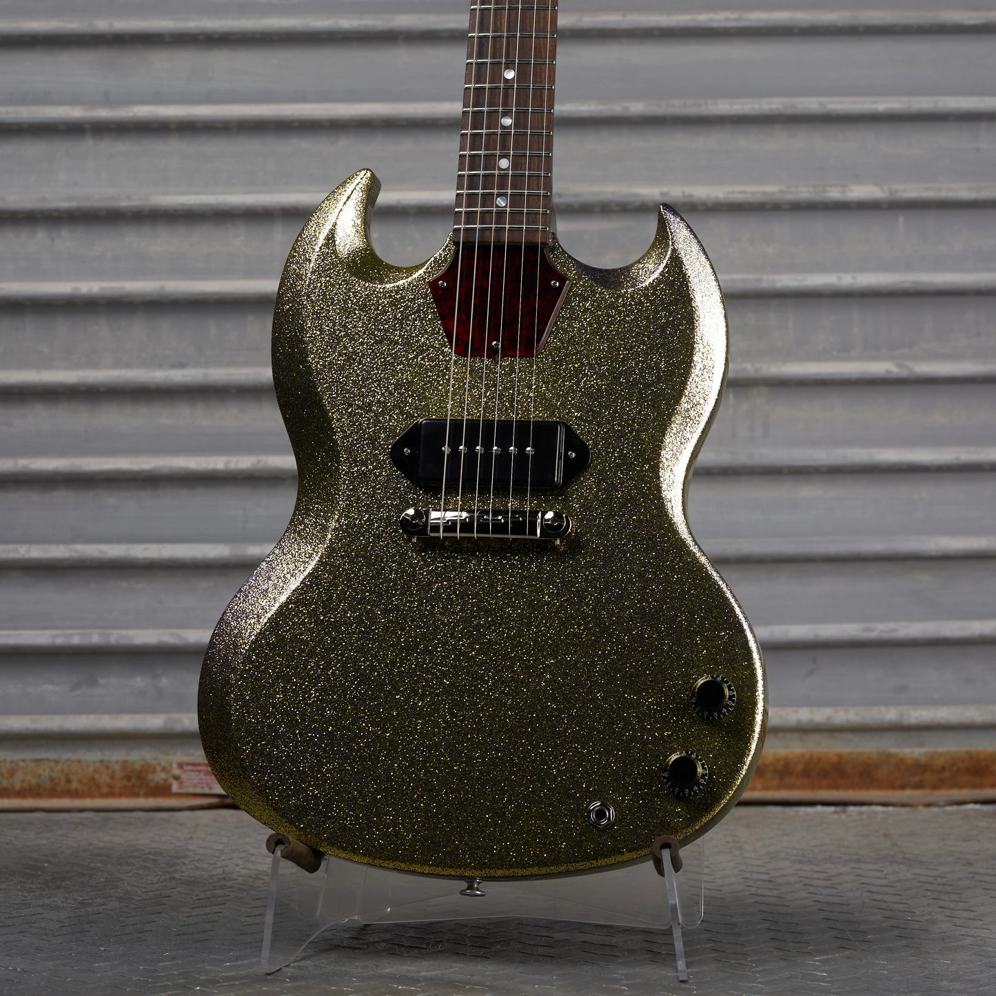 Gibson Mod™ Collection 1963 SG Junior Reissue Lightning Bar, Fools Gold Sparkle | Gibson Mod™ Collection Electric Guitar Gibson Mod™ Collection