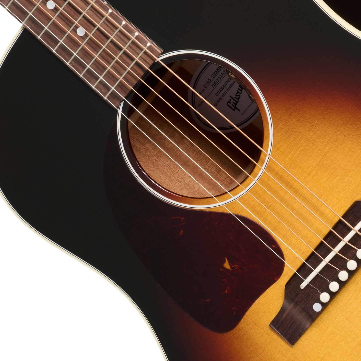 Gibson J-45 Standard, Left-Handed, Vintage Sunburst Acoustic Guitar Gibson