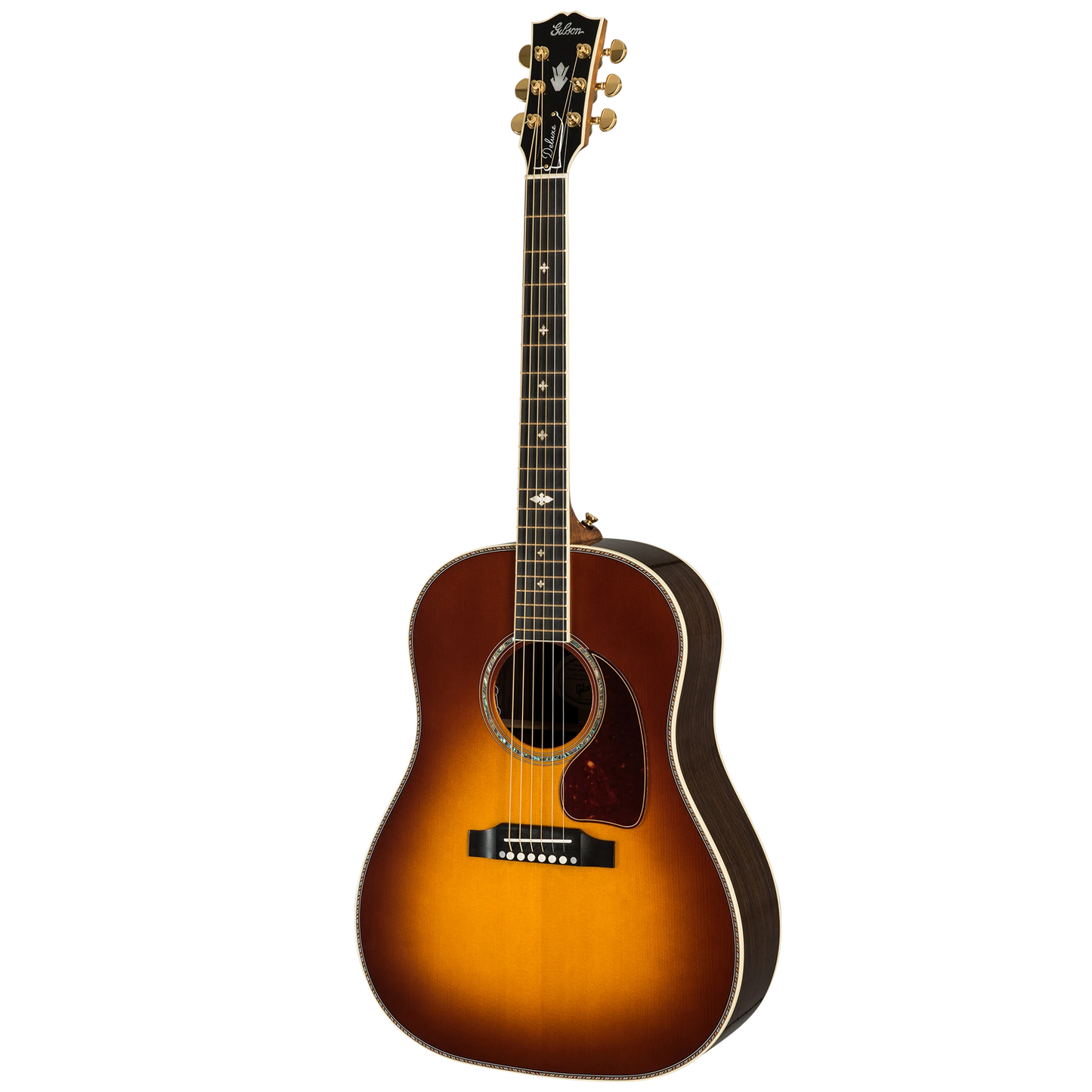 Gibson Custom J-45 Deluxe Rosewood, Rosewood Burst Acoustic Guitar Gibson Custom