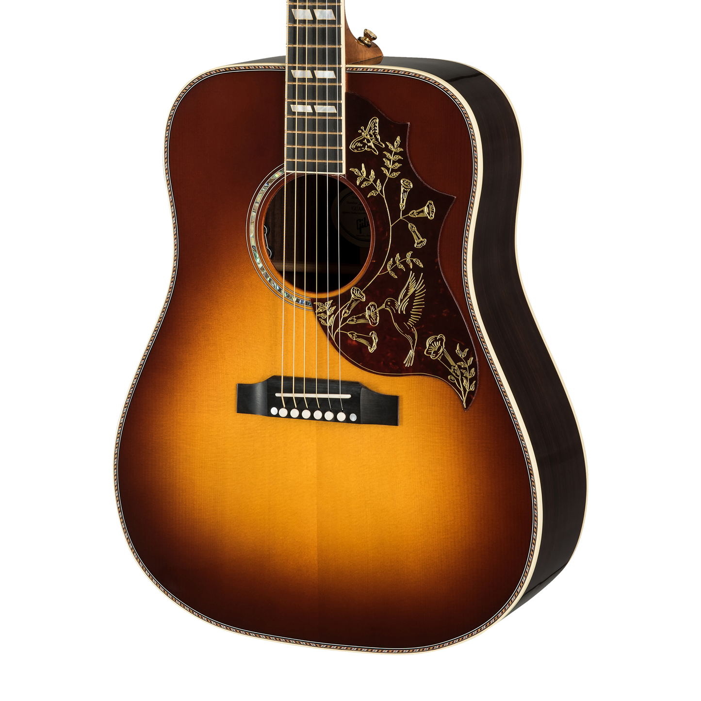 Gibson Custom Hummingbird Deluxe Rosewood, Left-Handed, Rosewood Burst Acoustic Guitar Gibson Custom