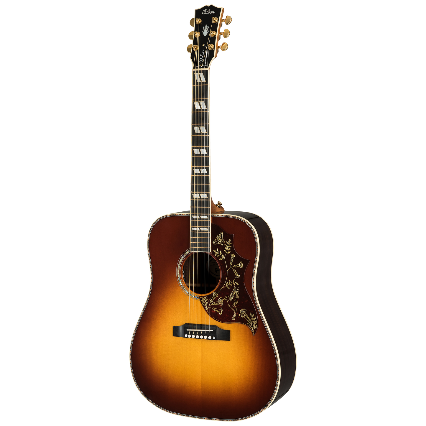 Gibson Custom Hummingbird Deluxe Rosewood, Left-Handed, Rosewood Burst Acoustic Guitar Gibson Custom