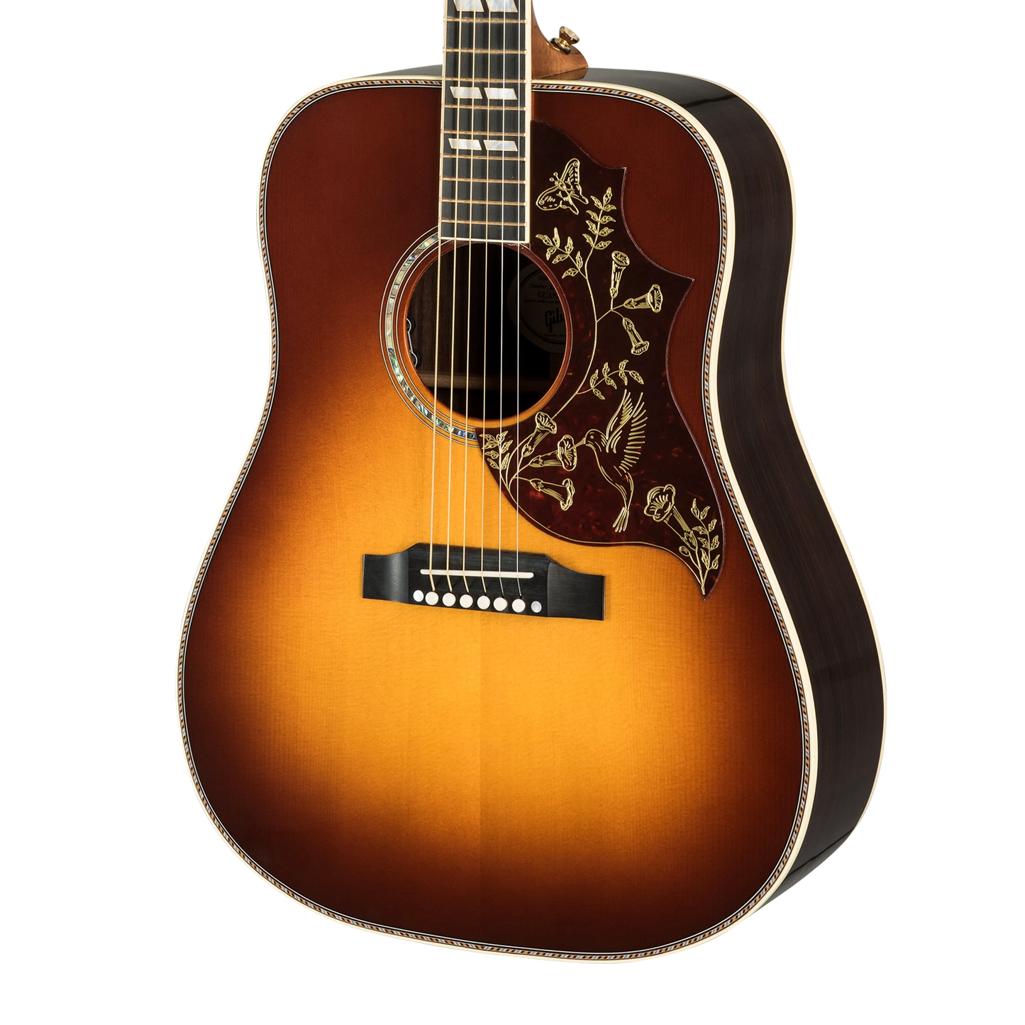Gibson Custom Hummingbird Deluxe Rosewood, Rosewood Burst Acoustic Guitar Gibson Custom