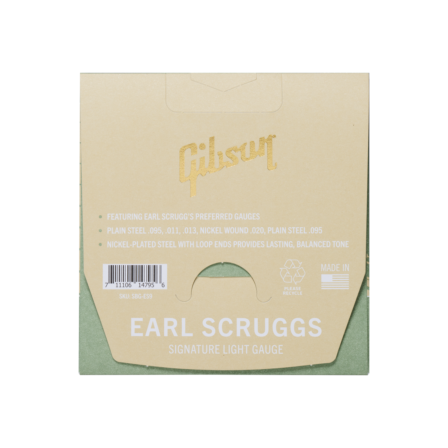 Gibson Earl Scruggs Banjo String Set, Signature Light Gauge Banjo Strings Gibson