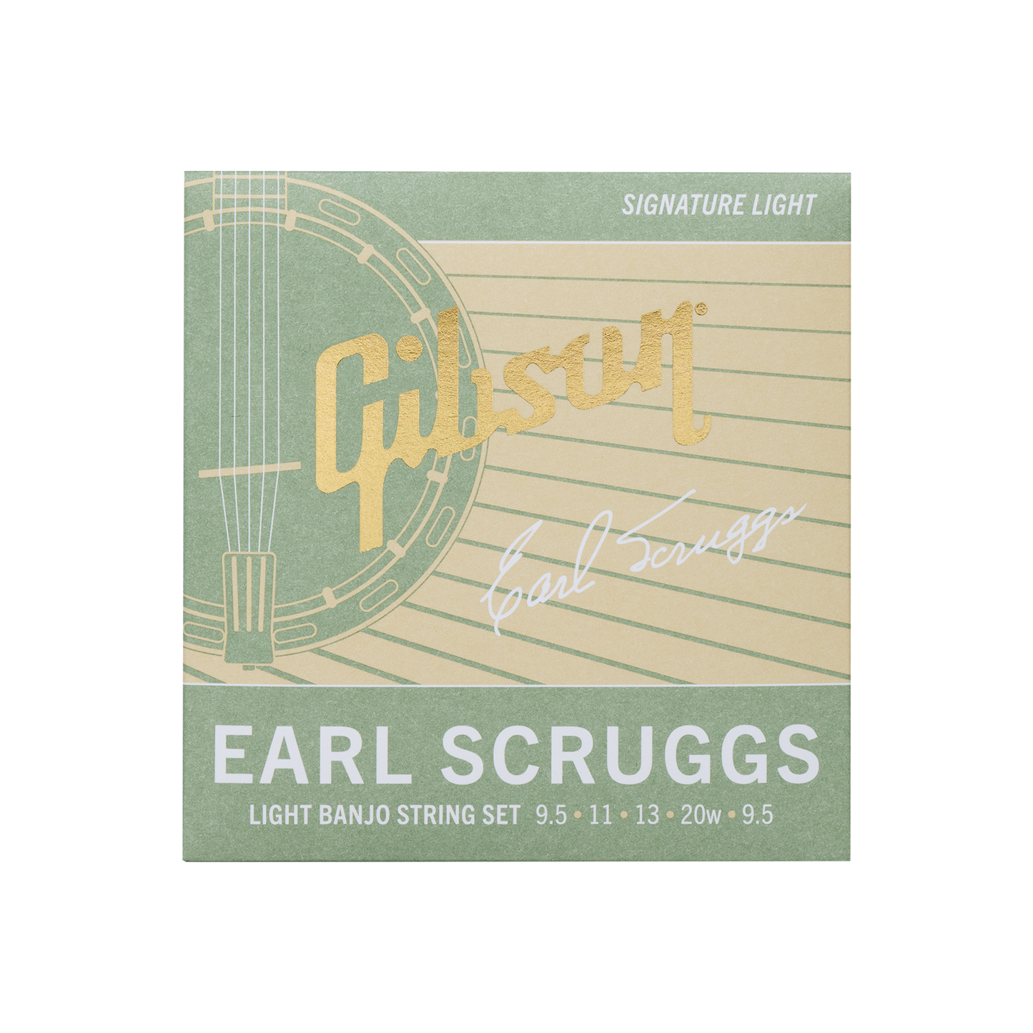 Gibson Earl Scruggs Banjo String Set, Signature Light Gauge Banjo Strings Gibson