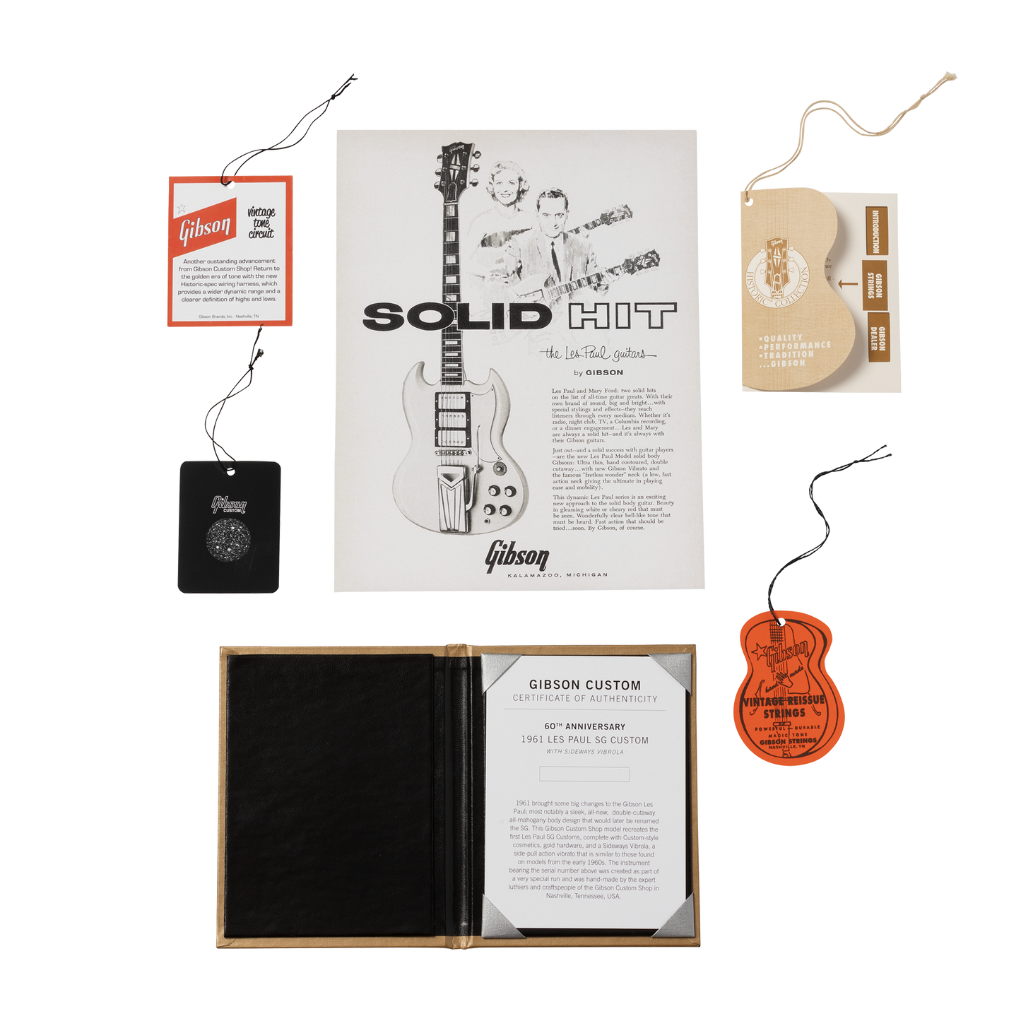 Gibson Custom 60th Anniversary 1961 SG Les Paul Custom VOS, Polaris White Electric Guitar Gibson Custom