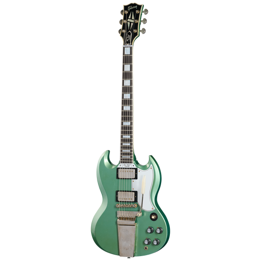 Gibson Custom 1963 Les Paul SG Custom Reissue, Light Aged, Inverness Green Electric Guitar Gibson Custom