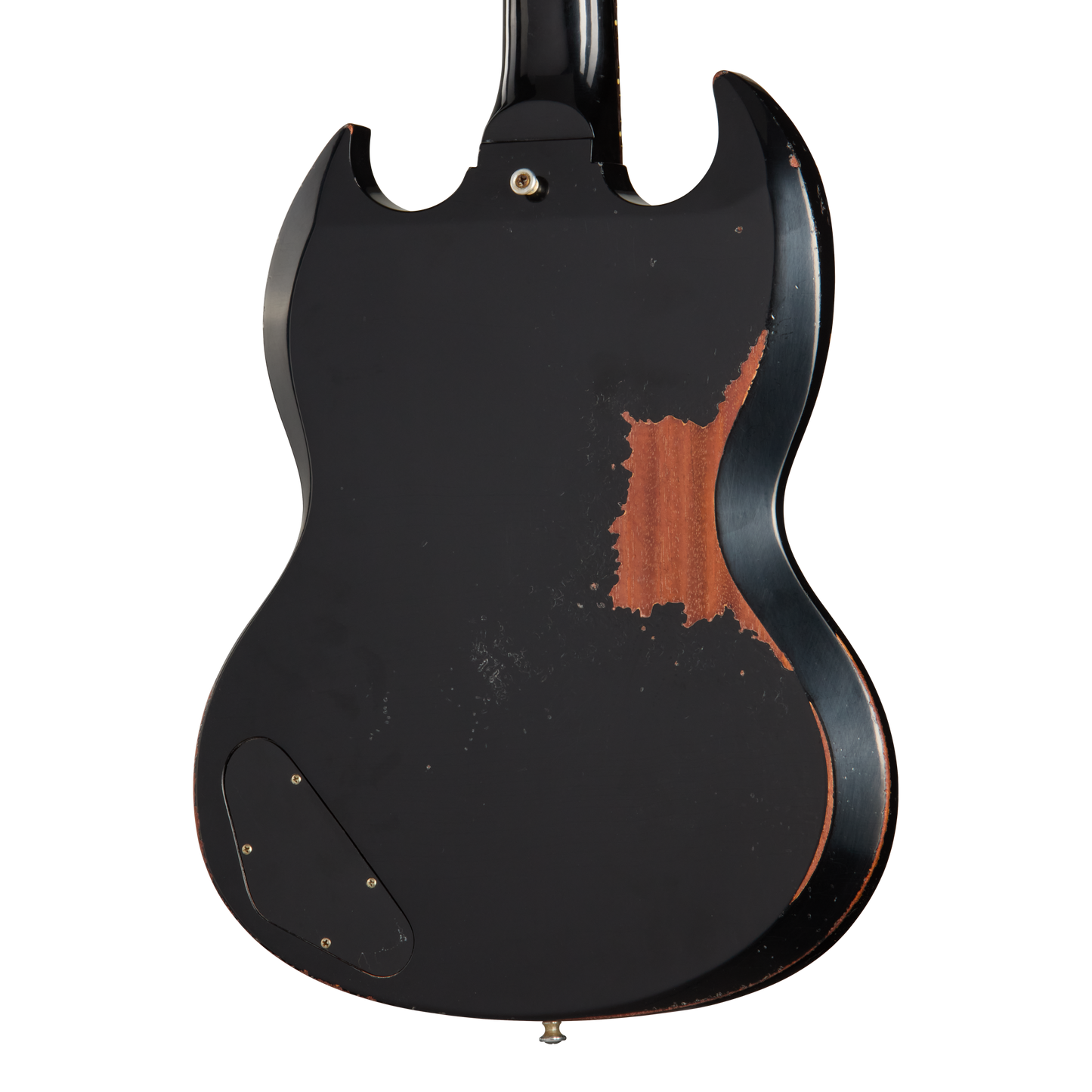 Gibson Custom 1963 SG Junior Reissue, Heavy Aged, Ebony Electric Guitar Gibson Custom