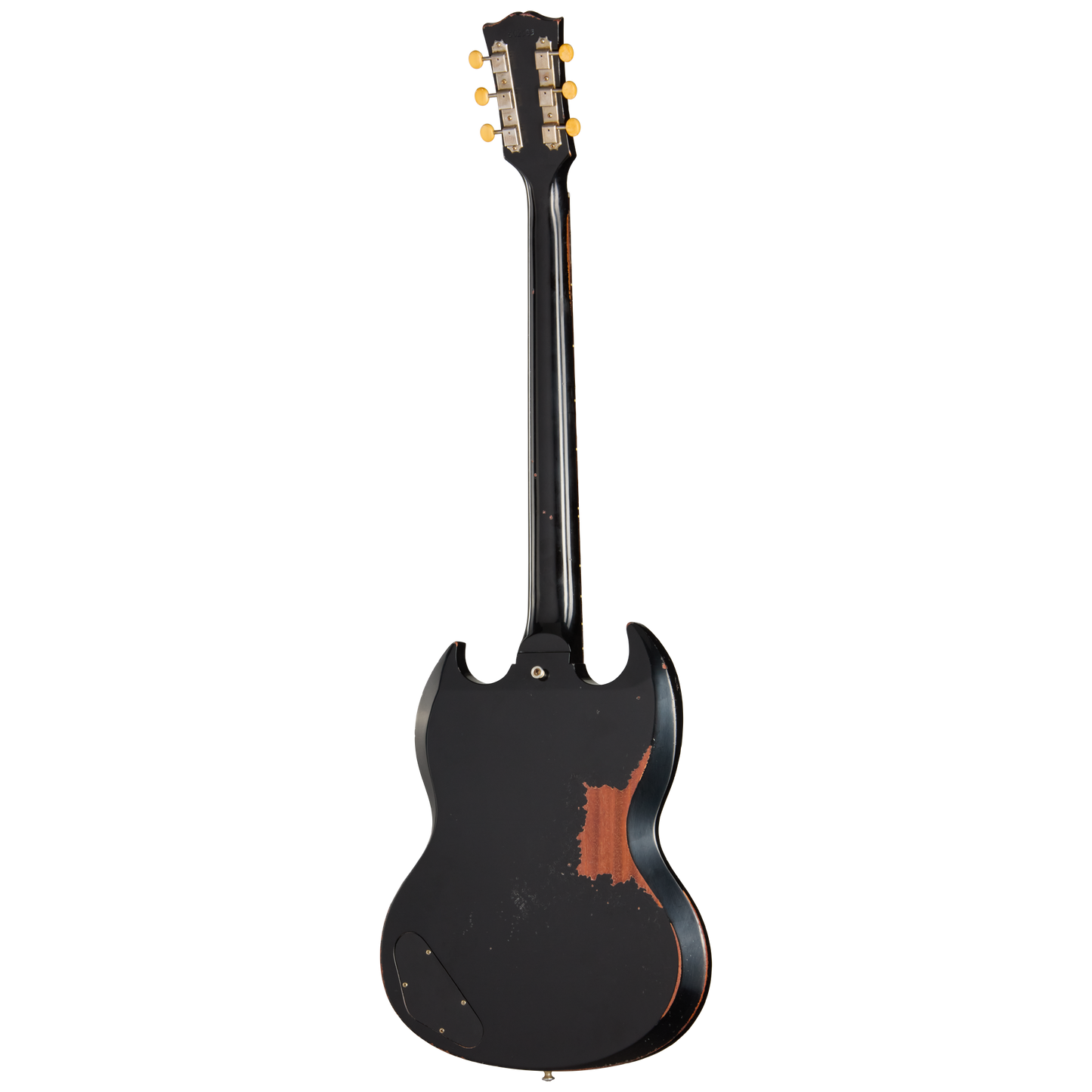Gibson Custom 1963 SG Junior Reissue, Heavy Aged, Ebony Electric Guitar Gibson Custom
