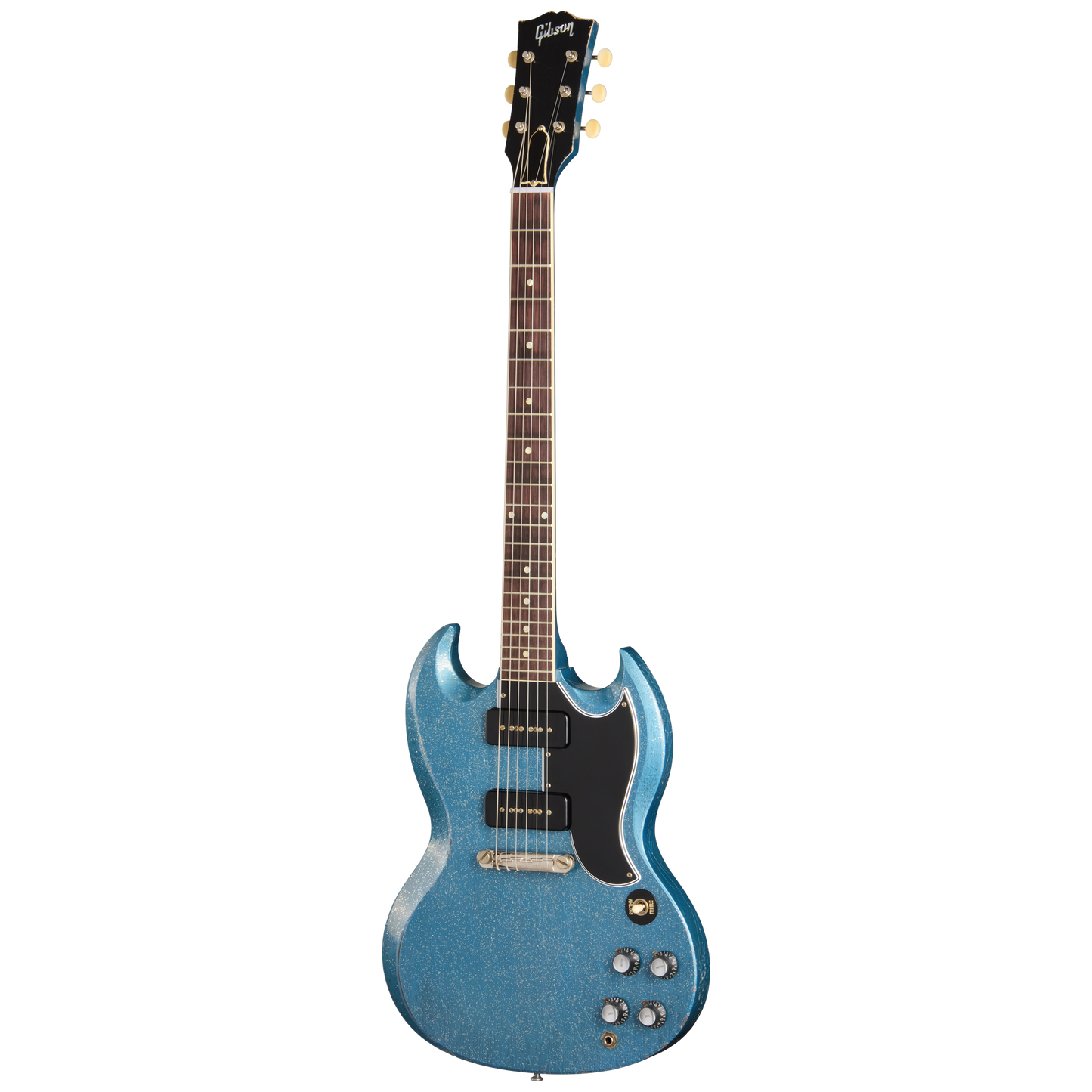 Gibson Custom 1963 SG Special Reissue, Light Aged, TV Pelham Blue Sparkle Electric Guitar Gibson Custom
