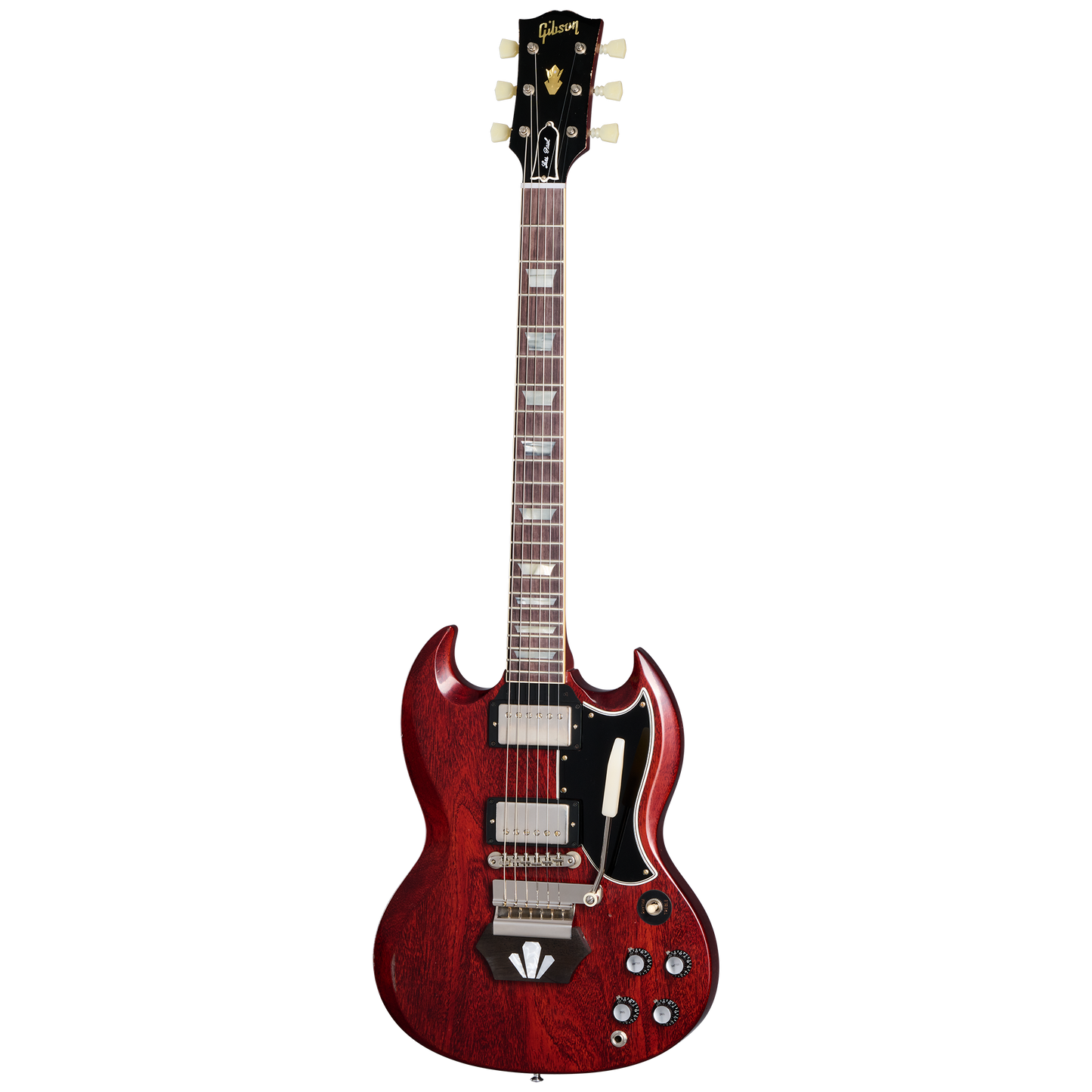 Gibson Custom 1962 Les Paul SG Standard with Ebony Block, Light Aged, Cherry, Exclusive Electric Guitar Gibson Custom