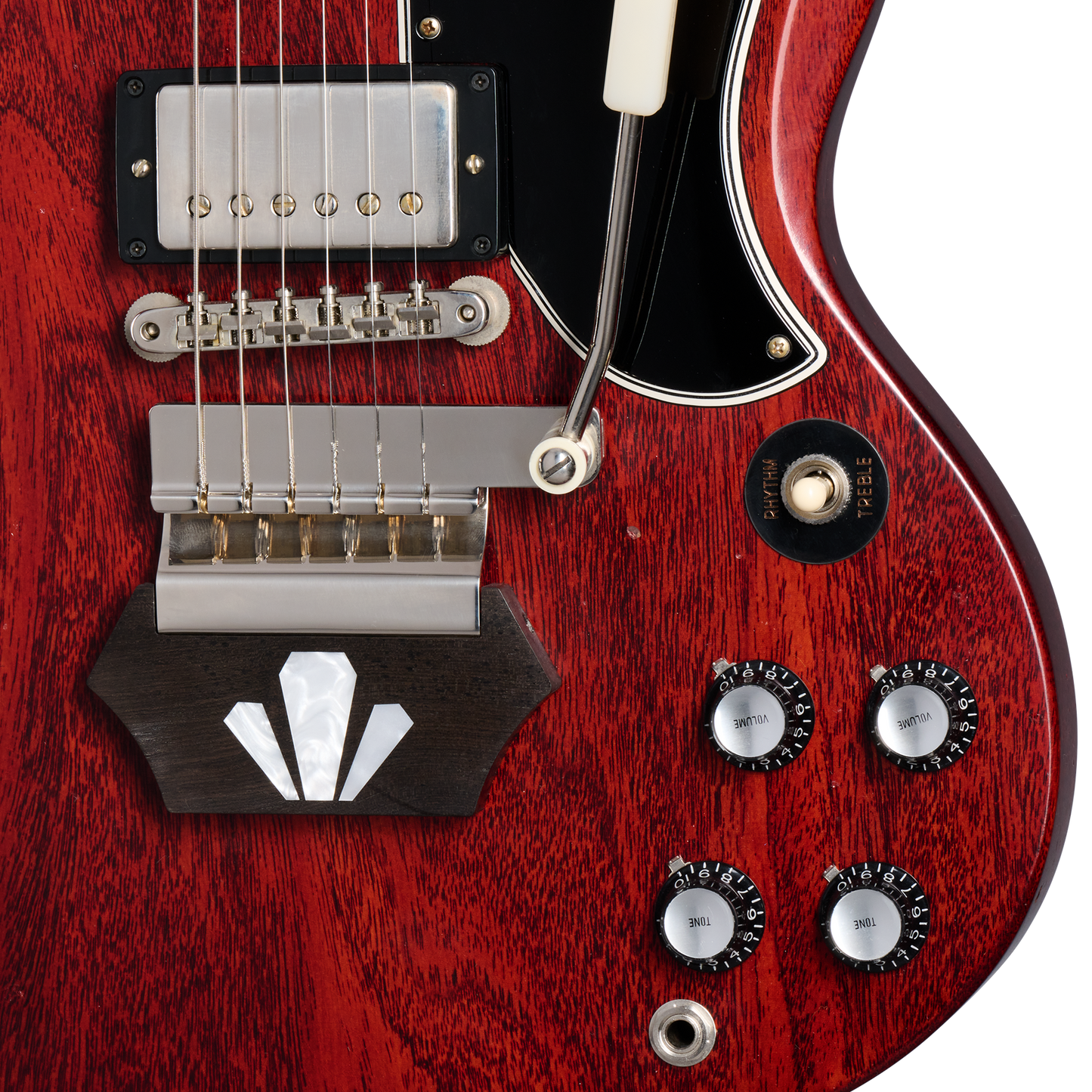 Gibson Custom 1962 Les Paul SG Standard with Ebony Block, Light Aged, Cherry, Exclusive Electric Guitar Gibson Custom