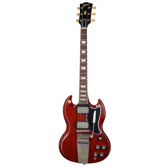Gibson Custom 1964 SG Standard Reissue with Maestro, Heavy Aged, Faded Cherry Electric Guitar Gibson Custom