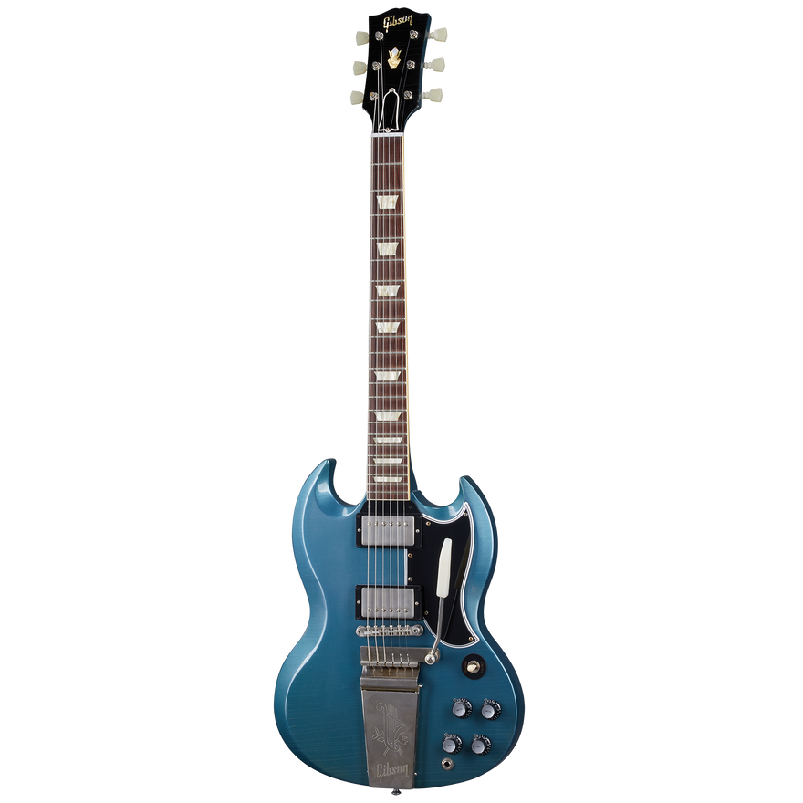 Gibson Custom 1964 SG Standard Reissue with Maestro, Ultra Light Aged, Pelham Blue Electric Guitar Gibson Custom