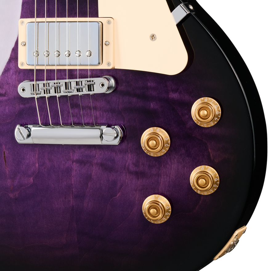 Gibson Les Paul Studio Figured Top, Dark Purple Burst, Exclusive Electric Guitar Gibson