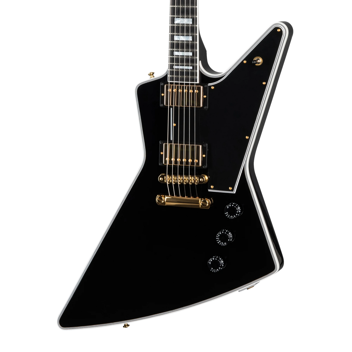 Gibson Custom Explorer Custom w/ Ebony Fingerboard Gloss, Ebony Electric Guitar Gibson Custom