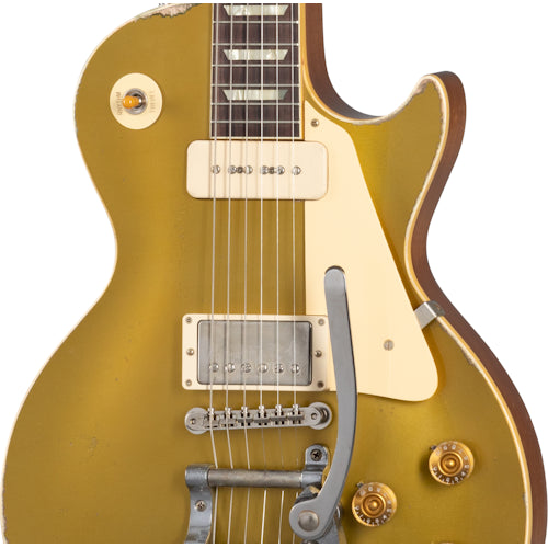 Gibson Custom Sergio Vallin 1955 Les Paul Goldtop, Gold Electric Guitar Gibson Custom