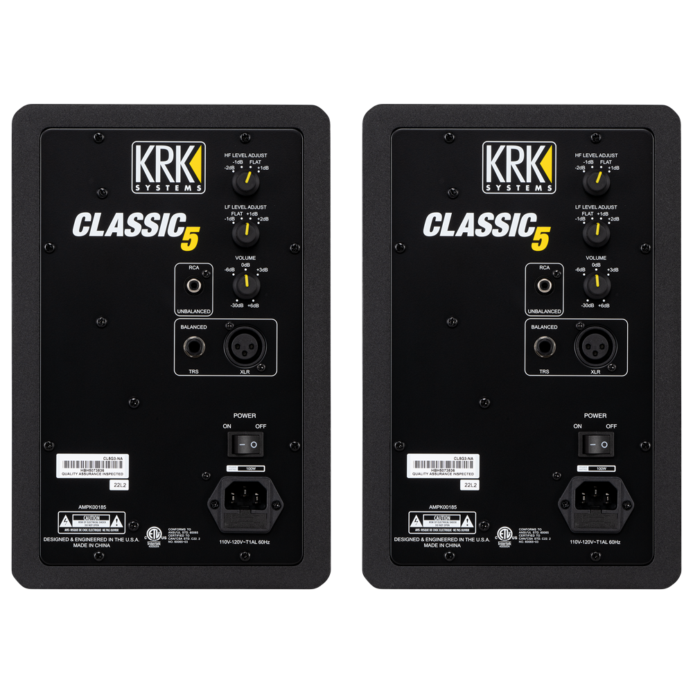 KRK Classic 5 Studio Monitor Pack EU, Black Studio Monitors KRK