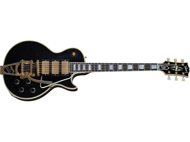 Gibson Custom 1957 Les Paul Custom Reissue 3-Pickup Bigsby, Light Aged, Ebony Electric Guitar Gibson Custom