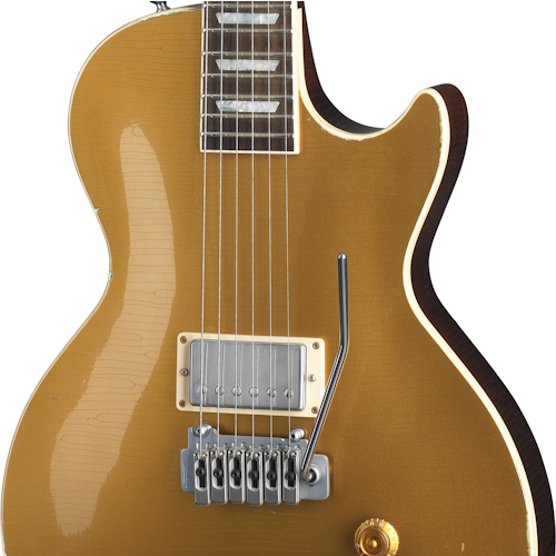 Gibson Custom Joe Perry "Gold Rush" Les Paul Axcess, Aged Antique Gold (Aged Brown/Pink Reissue 5-Latch Case Included) Electric Guitar Gibson Custom