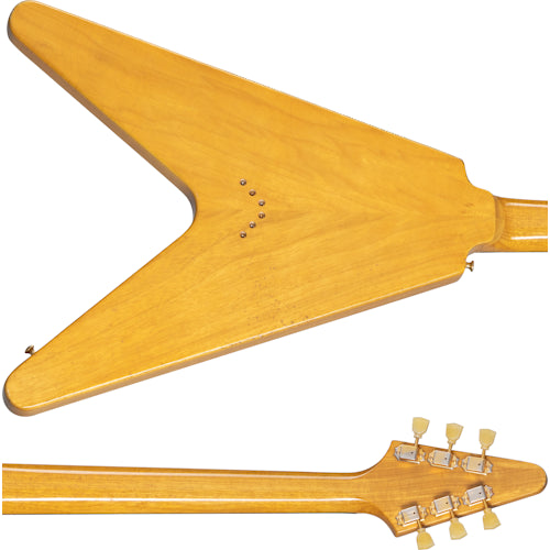 Gibson Custom 58 Korina Flying V Brazilian Rosewood Fingerboard, Aged Natural Electric Guitar Gibson Custom