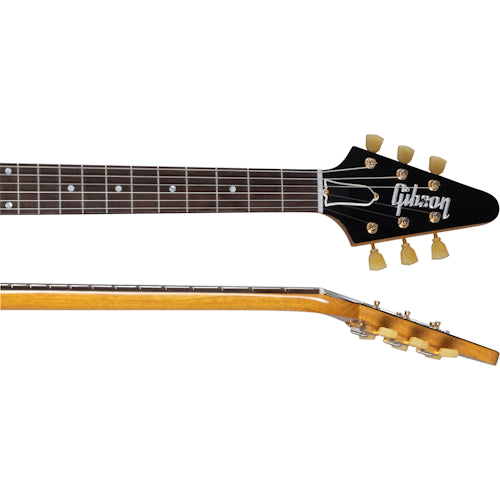 Gibson Custom 58 Korina Flying V Brazilian Rosewood Fingerboard, Aged Natural Electric Guitar Gibson Custom