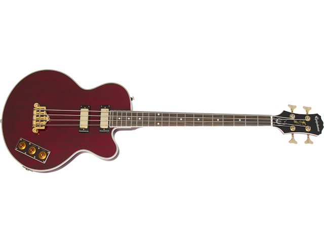 Epiphone Allen Woody Rumblekat Bass, Wine Red Electric Bass Epiphone