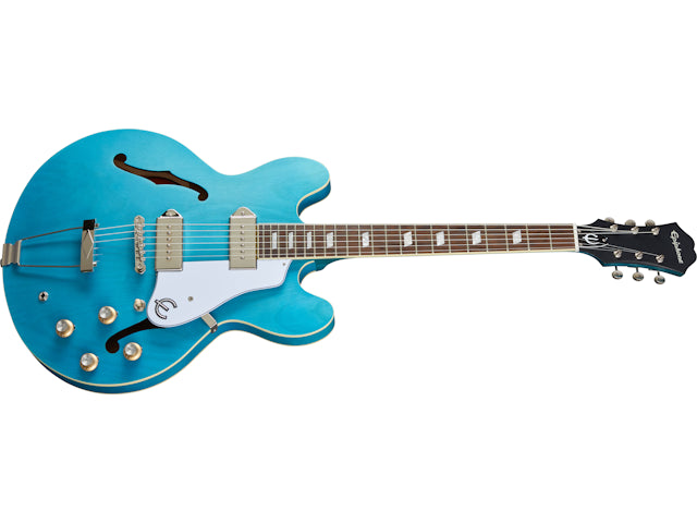 Epiphone Casino, Worn Blue Denim Electric Guitar Epiphone