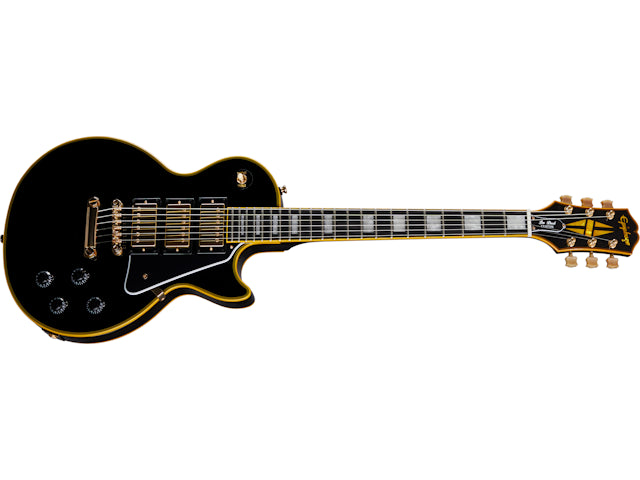 Epiphone Joe Bonamassa Black Beauty Les Paul Custom Outfit, Ebony Electric Guitar Epiphone
