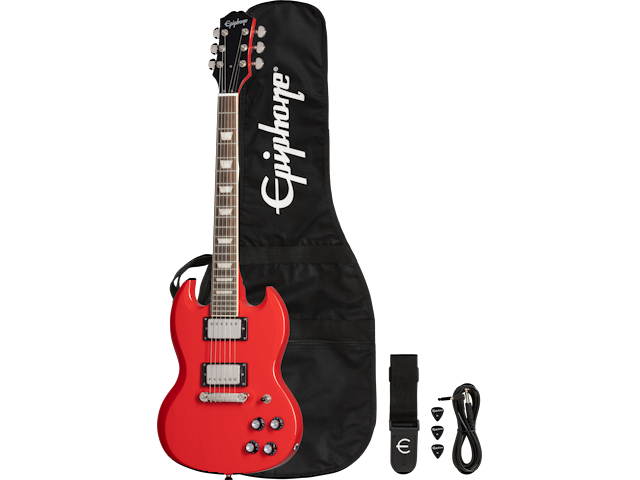 Epiphone Power Players SG (Incl. Gig bag, Cable, Picks), Lava Red Electric Guitar Epiphone