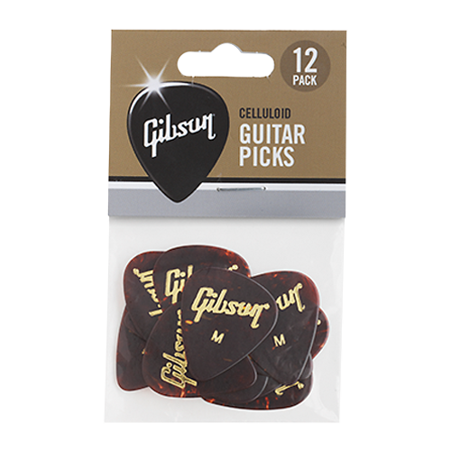 Gibson Tortoise Picks, 12-Pack, Medium Picks Gibson