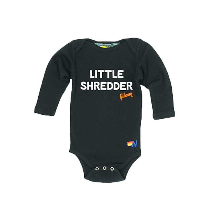 Aviator Nation x Gibson Little Shredder Baby Onesie Kids Gibson 6M Black