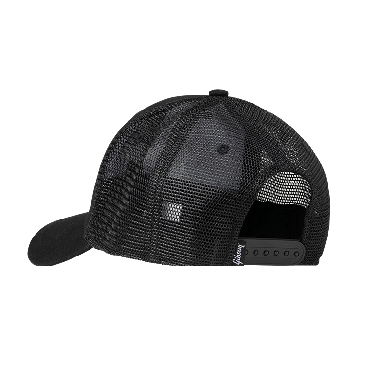 Gibson Black Trucker Snapback Headwear Gibson