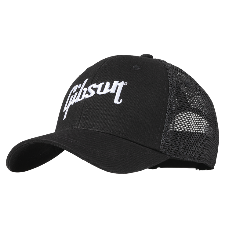Gibson Black Trucker Snapback Headwear Gibson Charcoal