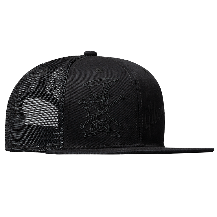 Gibson Slash 'Skully' Trucker Hat, All-Black Headwear Gibson