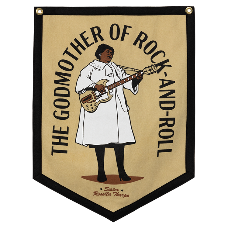 Gibson Sister Rosetta Tharpe The Godmother of Rock-And-Roll Camp Flag, Exclusive Pennant Gibson